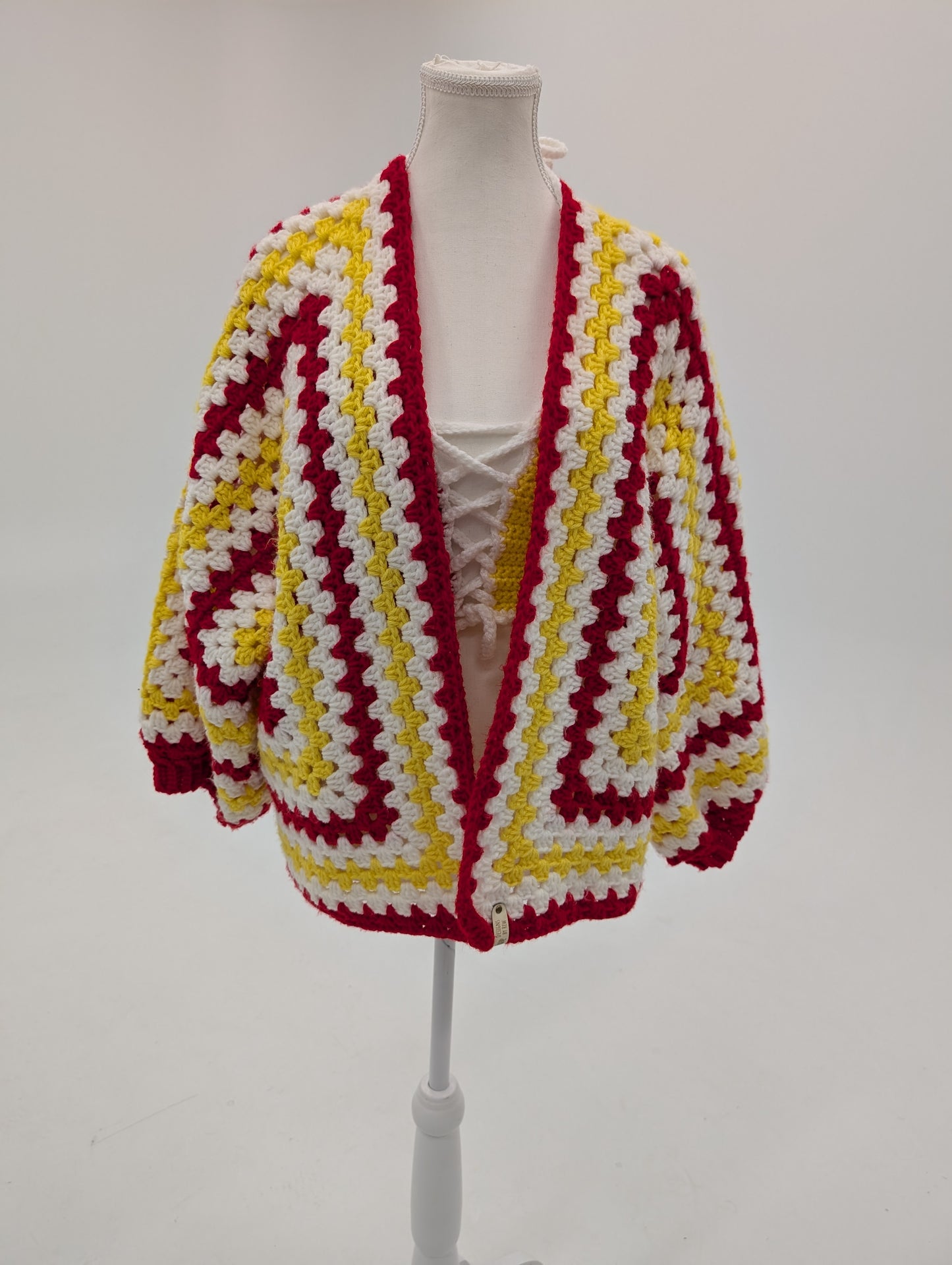 Chiefs Game Day 3/4 Sleeve Cuffed Crocheted Cardigan