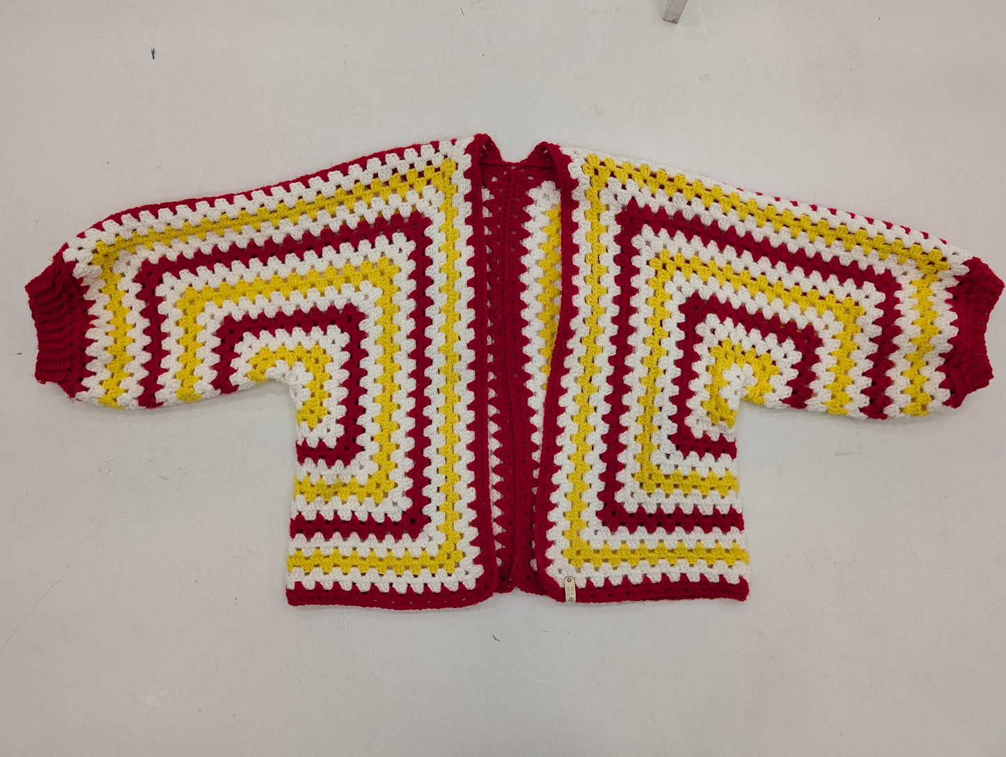 Chiefs Game Day 3/4 Sleeve Cuffed Crocheted Cardigan