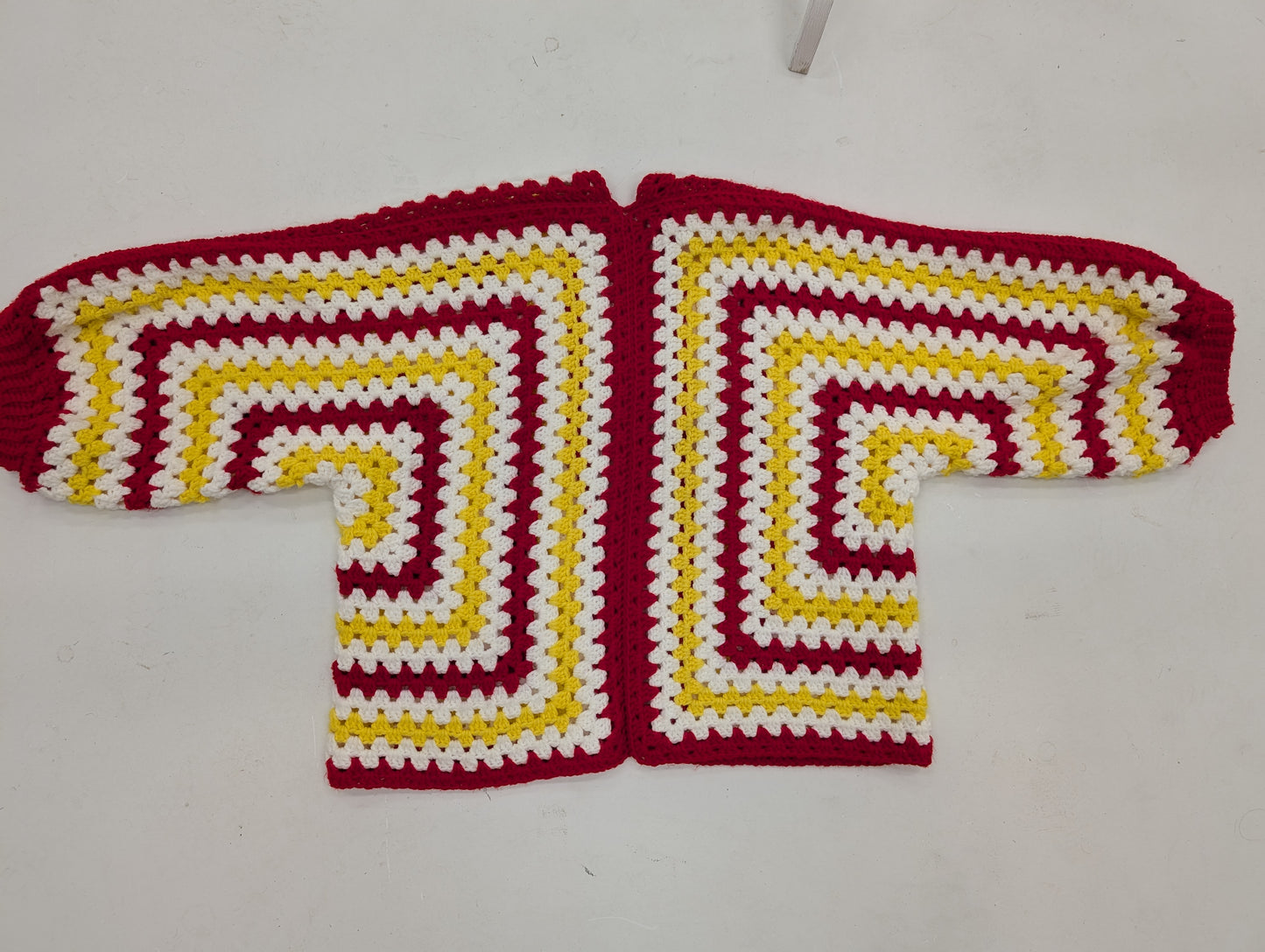 Chiefs Game Day 3/4 Sleeve Cuffed Crocheted Cardigan